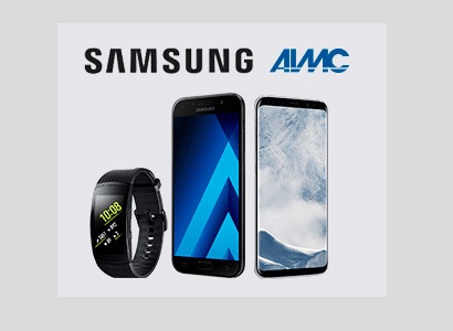 1 Samsung Galaxy S8, 2 Samsung Galaxy A5 (edición 2017) y un Smarband Samsung Gear Fit 2 Pro