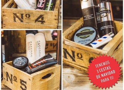 3 cestas con productos de belleza