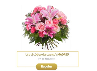 Código descuento del 5% para interflora