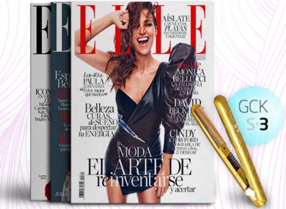 Suscripción anual ELLE + plancha de pelo S3 Artist 3D Gold de GCK