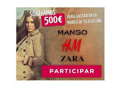 Tarjeta Regalo de 500 euros para Mango, H&M o Zara
