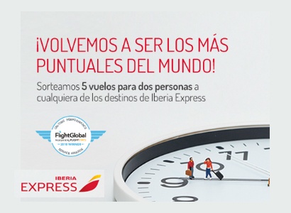 Vuelo para dos personas a cualquier destino de Iberia Express