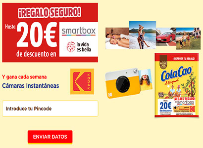 20 euros de descuento en Smartbox y una cámara fotográfica instantánea