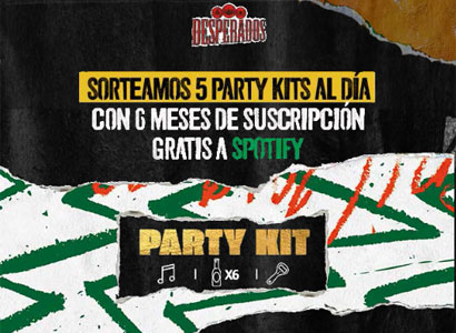 6 botellas Desperados, 1 abridor y una suscripción a Spotify