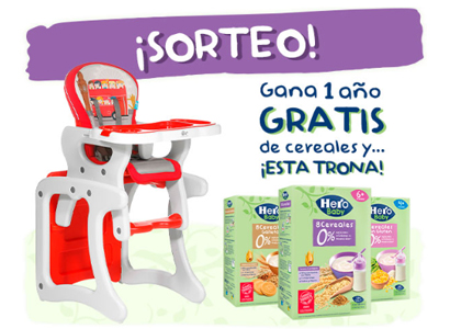 1 año gratis de cereales + Trona infantil