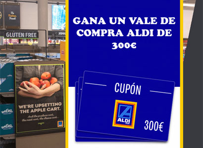 Vale de 300 € para tu compra en Aldi