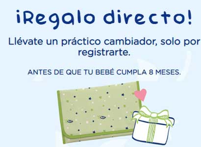 Cambiadores para bebé, muestras de producto, regalitos para bebé