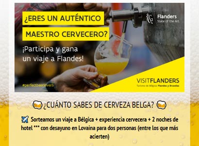 1 viaje a Bélgica + experiencia cervecera + 2 noches de hotel