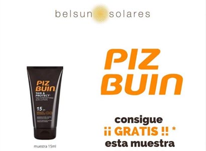 Muestras gratis de Piz Buin Tan & Protect SPF 15 loción