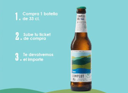 Cerveza Complot Muestra gratuita - 3.500 reembolsos de cerveza Complot