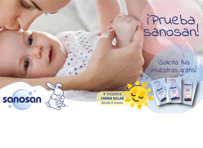 2.000 muestras gratis de crema solar Sanosan para bebés