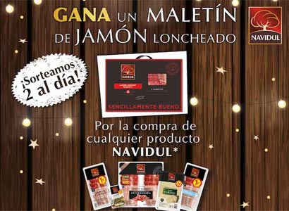 122 maletines con 8 sobres de jamón curado Reserva Navidul