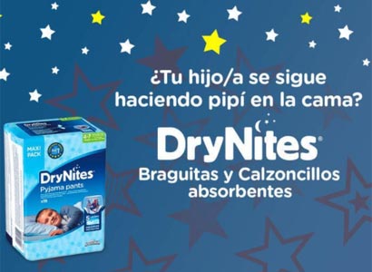 Muestras gratis de pañales Drynites