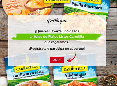 25 lotes de platos listos Carretilla