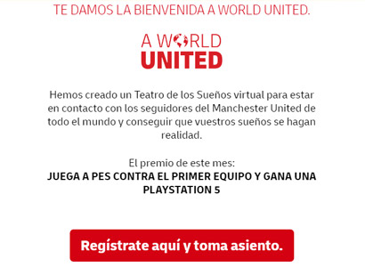 PlayStation 5, jugar Pro Evolution Soccer 2021 y camisetas del Manchester United