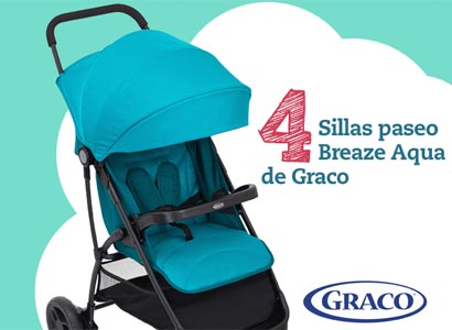 4 sillas de paseo Breaze Aqua de Graco