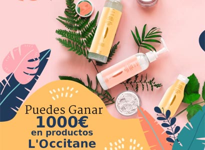 1 tarjeta de regalo con un valor de 1000€ en productos L'Occitane