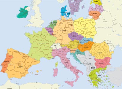 Mapa actualizado de la Unión Europea